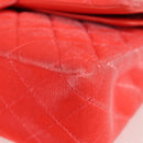 CHANEL Matelasse Chain Shoulder Bag Velor Pink CC Auth 130579SM-12