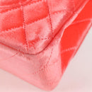 CHANEL Matelasse Chain Shoulder Bag Velor Pink CC Auth 130579SM-14