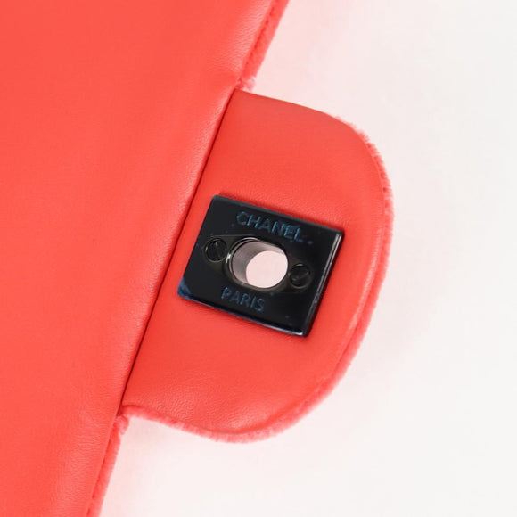 CHANEL Matelasse Chain Shoulder Bag Velor Pink CC Auth 130579SM