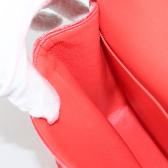 CHANEL Matelasse Chain Shoulder Bag Velor Pink CC Auth 130579SM