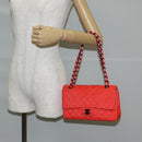 CHANEL Matelasse Chain Shoulder Bag Velor Pink CC Auth 130579SM-27