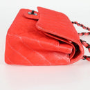 CHANEL Matelasse Chain Shoulder Bag Velor Pink CC Auth 130579SM-5