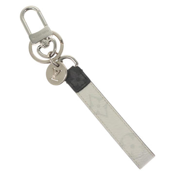 LOUIS VUITTON Eclipse Porte Cles Dragonne Key Holder White M64168 LV Auth 130583