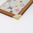 LOUIS VUITTON Monogram Multicolor Pochette Cles Purse White M92655 Auth 130593-16