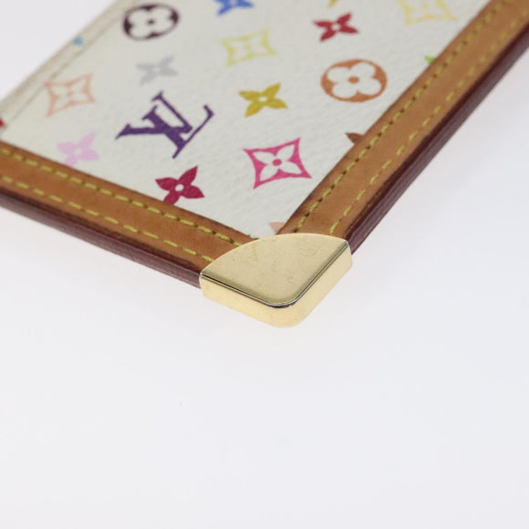 LOUIS VUITTON Monogram Multicolor Pochette Cles Purse White M92655 Auth 130593