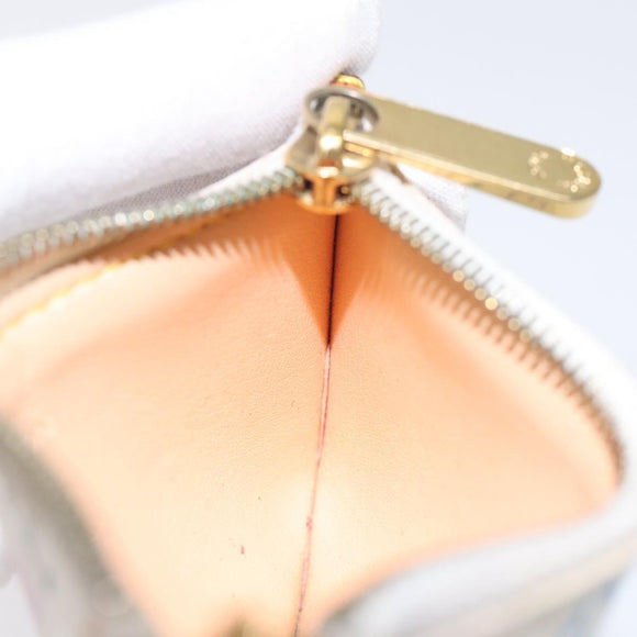 LOUIS VUITTON Monogram Multicolor Pochette Cles Purse White M92655 Auth 130593