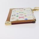 LOUIS VUITTON Monogram Multicolor Pochette Cles Purse White M92655 Auth 130593-3