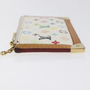 LOUIS VUITTON Monogram Multicolor Pochette Cles Purse White M92655 Auth 130593-4