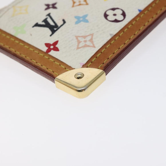 LOUIS VUITTON Monogram Multicolor Pochette Cles Purse White M92655 Auth 130593