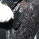 GUCCI Bamboo Hand Bag Leather 2way Black Gold 000 123 0316 Auth 130612-17