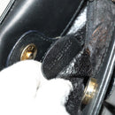 GUCCI Bamboo Hand Bag Leather 2way Black Gold 000 123 0316 Auth 130612-12