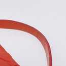 PRADA Hand Bag Nylon Leather Orange Gold Auth 130622-8