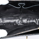 CELINE Sulky Shoulder Bag Leather Black Gold Auth 130625-12