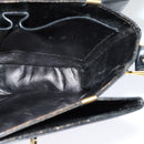 CELINE Sulky Shoulder Bag Leather Black Gold Auth 130625-19