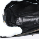 CELINE Sulky Shoulder Bag Leather Black Gold Auth 130625-20