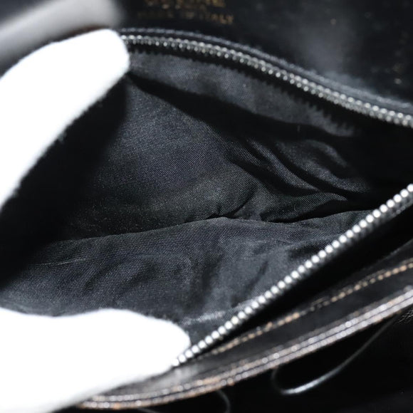 CELINE Sulky Shoulder Bag Leather Black Gold Auth 130625