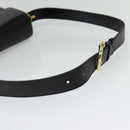 CELINE Sulky Shoulder Bag Leather Black Gold Auth 130625-7