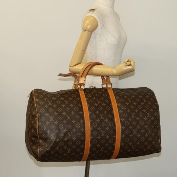 LOUIS VUITTON Monogram Keepall 60 Boston Bag M41422 LV Auth 130629
