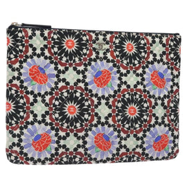 CHANEL Christmas Clutch Bag Nylon Black Silver CC Auth 130636V