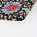 CHANEL Christmas Clutch Bag Nylon Black Silver CC Auth 130636V-15