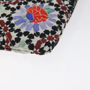 CHANEL Christmas Clutch Bag Nylon Black Silver CC Auth 130636V-16