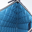 CHANEL Christmas Clutch Bag Nylon Black Silver CC Auth 130636V-19