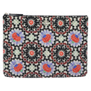 CHANEL Christmas Clutch Bag Nylon Black Silver CC Auth 130636V-13