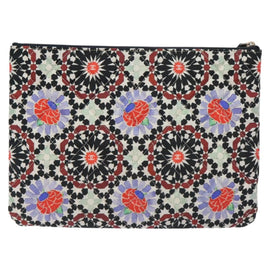 CHANEL Christmas Clutch Bag Nylon Black Silver CC Auth 130636V - 0