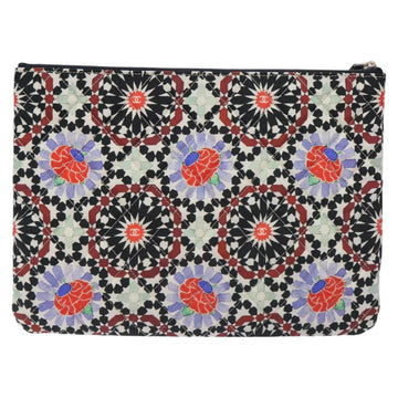 CHANEL Christmas Clutch Bag Nylon Black Silver CC Auth 130636V - 0