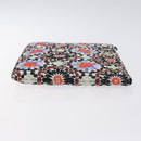 CHANEL Christmas Clutch Bag Nylon Black Silver CC Auth 130636V-3