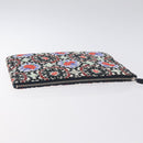 CHANEL Christmas Clutch Bag Nylon Black Silver CC Auth 130636V-5