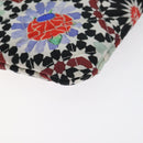 CHANEL Christmas Clutch Bag Nylon Black Silver CC Auth 130636V-7