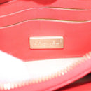 CHANEL Chain Shoulder Wallet Enamel Orange Gold CC Auth 130637-19