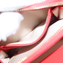 CHANEL Chain Shoulder Wallet Enamel Orange Gold CC Auth 130637-21