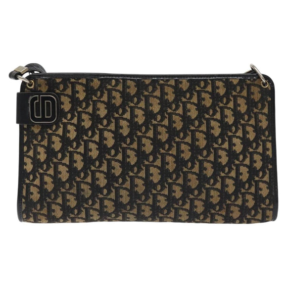 Christian Dior Trotter Canvas Shoulder Bag Navy Auth 130644