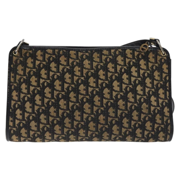 Christian Dior Trotter Canvas Shoulder Bag Navy Auth 130644