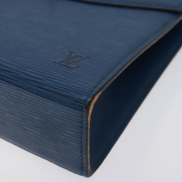 LOUIS VUITTON Epi Malesherbes Hand Bag Blue M52375 LV Auth 130648