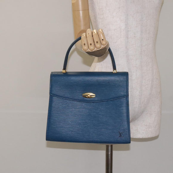 LOUIS VUITTON Epi Malesherbes Hand Bag Blue M52375 LV Auth 130648