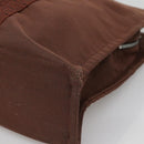 HERMES Her Line MM Hand Bag Canvas Brown Auth 130654-10
