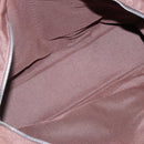 HERMES Her Line MM Hand Bag Canvas Brown Auth 130654-15