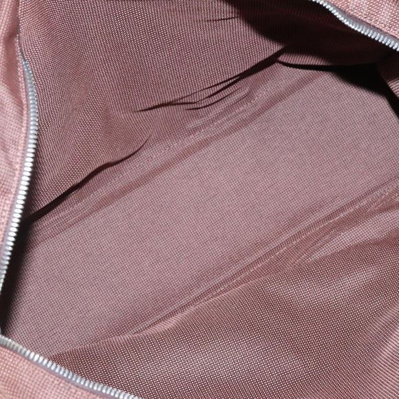 HERMES Her Line MM Hand Bag Canvas Brown Auth 130654