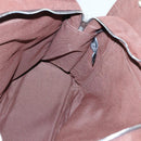 HERMES Her Line MM Hand Bag Canvas Brown Auth 130654-16