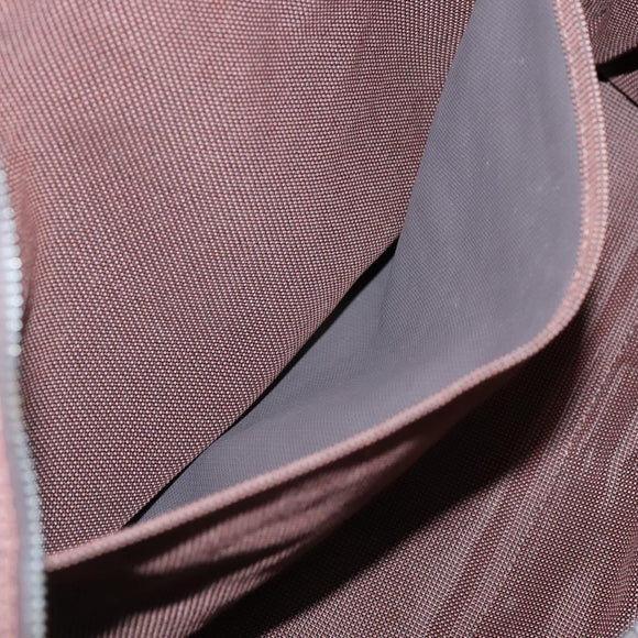 HERMES Her Line MM Hand Bag Canvas Brown Auth 130654