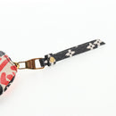 LOUIS VUITTON Monogram Crafty Round Coin Purse Red M69505 LV Auth 130673M-8