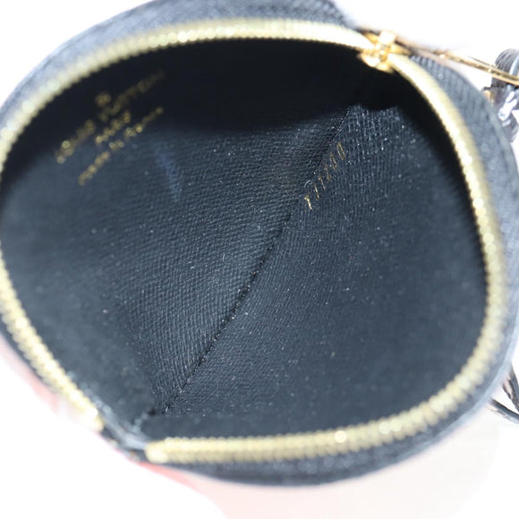 LOUIS VUITTON Monogram Crafty Round Coin Purse Red M69505 LV Auth 130673M