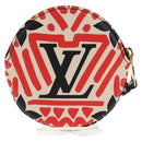 LOUIS VUITTON Monogram Crafty Round Coin Purse Red M69505 LV Auth 130673M-2