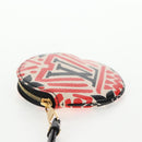 LOUIS VUITTON Monogram Crafty Round Coin Purse Red M69505 LV Auth 130673M-3