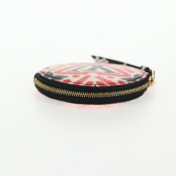 LOUIS VUITTON Monogram Crafty Round Coin Purse Red M69505 LV Auth 130673M