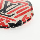 LOUIS VUITTON Monogram Crafty Round Coin Purse Red M69505 LV Auth 130673M-14