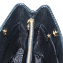 CHANEL Chain Icon Motif Bag Wool Leather Multicolor Gold CC Auth 130674M-21